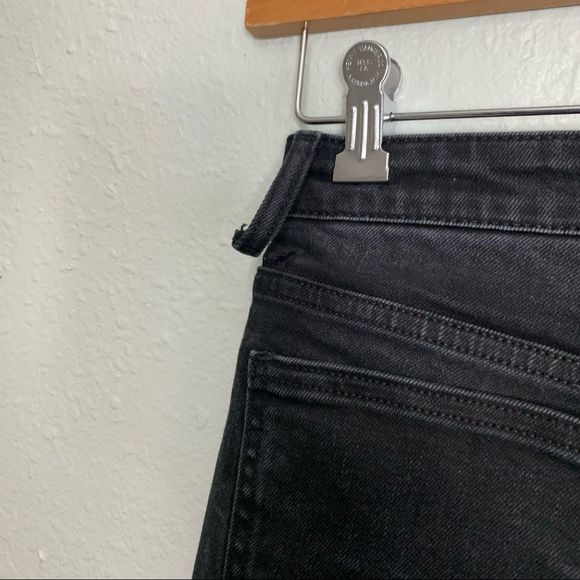 ZARA high waisted straight leg raw hem denim jean - Picture 6 of 7